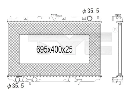 Radiator, engine cooling (724-1010)