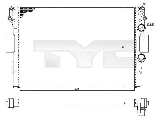 Radiator, engine cooling (715-0001-R)