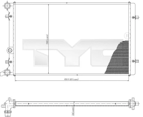 Radiator, engine cooling (702-0015)