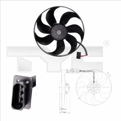 Fan, engine cooling (802-0009)