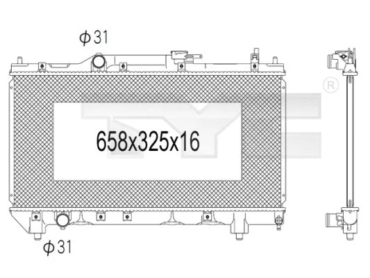 Radiator, engine cooling (736-1003)