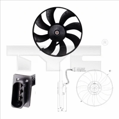 Fan, engine cooling (837-0021)