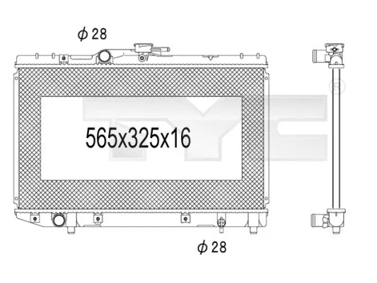Radiator, engine cooling (736-1026)