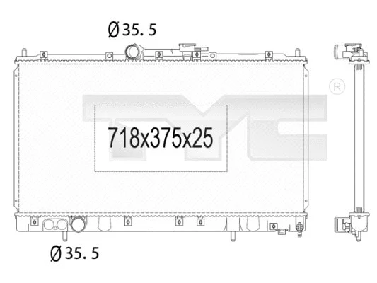 Radiator, engine cooling (723-1011)