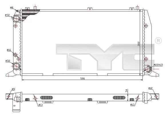 Radiator, engine cooling (702-0035)