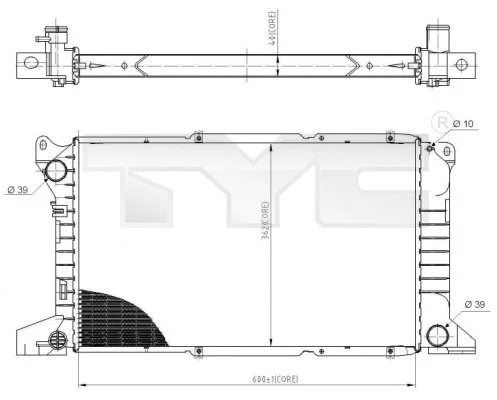 Radiator, engine cooling (710-0053)
