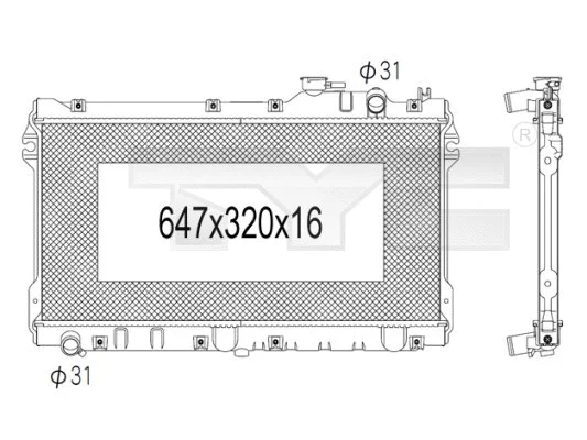 Radiator, engine cooling (720-1002)
