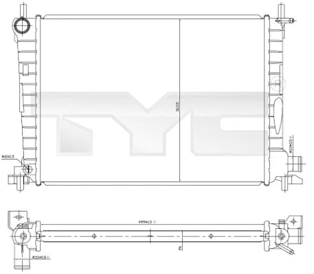 Radiator, engine cooling (710-0027)