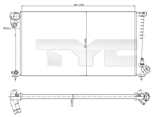 Radiator, engine cooling (705-0001)