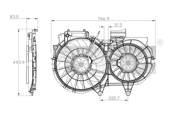 Fan, engine cooling (802-0053)