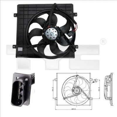 Fan, engine cooling (832-0002)