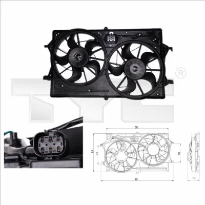 Fan, engine cooling (810-0019)