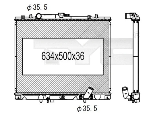 Radiator, engine cooling (723-1003)