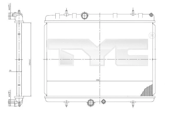 Radiator, engine cooling (705-0064)