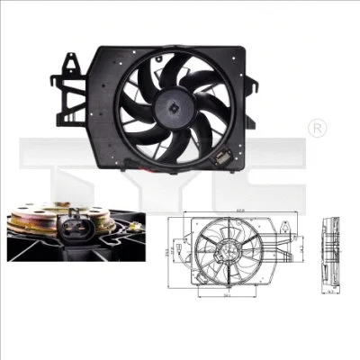 Fan, engine cooling (810-0040)