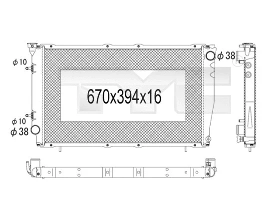 Radiator, engine cooling (734-1006)