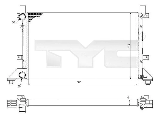 Radiator, engine cooling (737-0056)