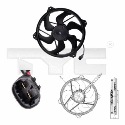 Fan, engine cooling (826-0006)