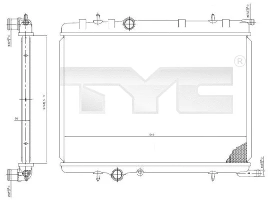 Radiator, engine cooling (705-0027)