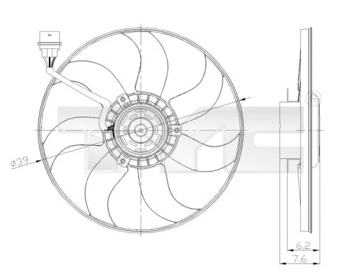 Fan, engine cooling (837-0036)