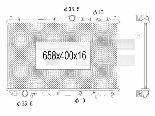 Radiator, engine cooling (738-1002)