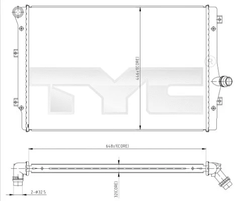 Radiator, engine cooling (702-0024)
