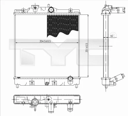 Radiator, engine cooling (712-0051)