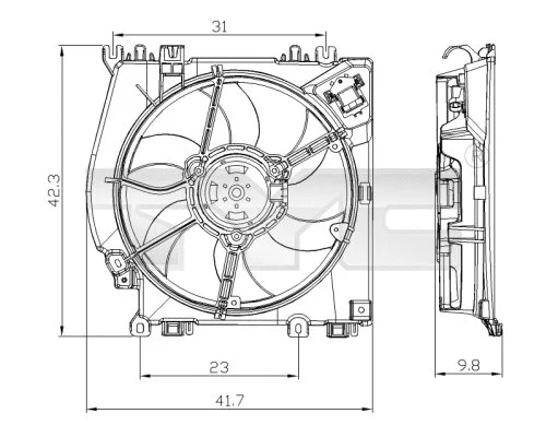 Fan, engine cooling (828-0001)