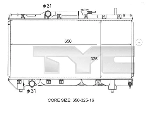 Radiator, engine cooling (736-0097)