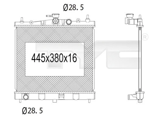 Radiator, engine cooling (724-1006)