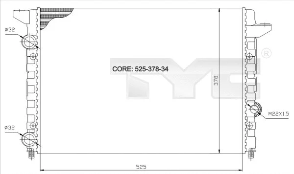 Radiator, engine cooling (737-0037)