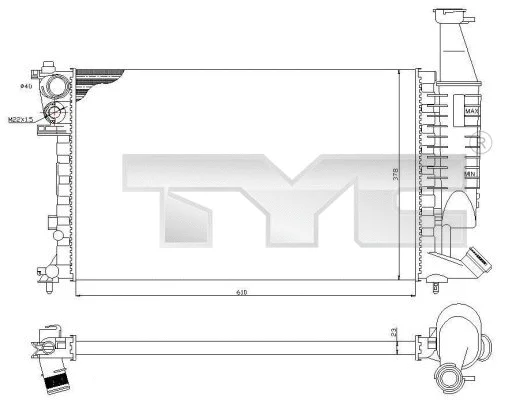 Radiator, engine cooling (705-0069)