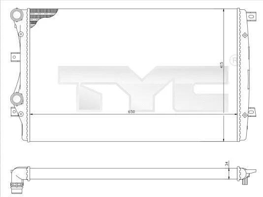 Radiator, engine cooling (737-0017-R)