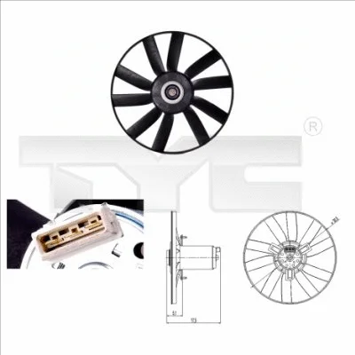 Fan, engine cooling (831-0002)