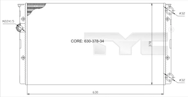 Radiator, engine cooling (737-0027)