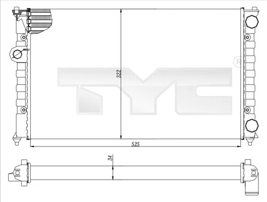 Radiator, engine cooling (737-0016)