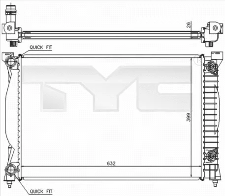 Radiator, engine cooling (702-0014)