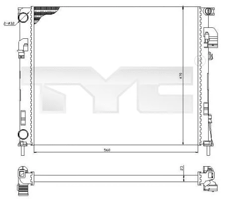 Radiator, engine cooling (725-0031)