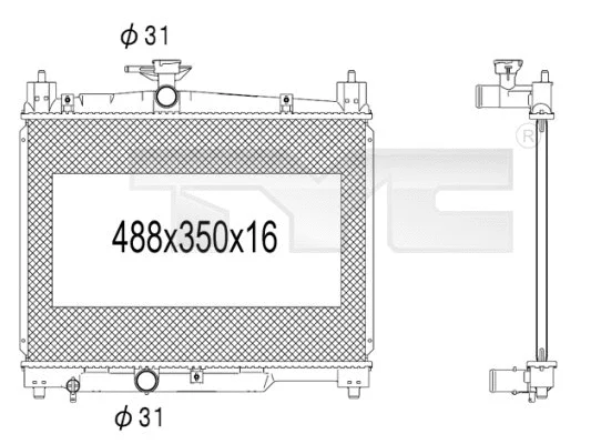 Radiator, engine cooling (736-1009)