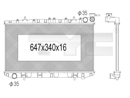 Radiator, engine cooling (724-1012)