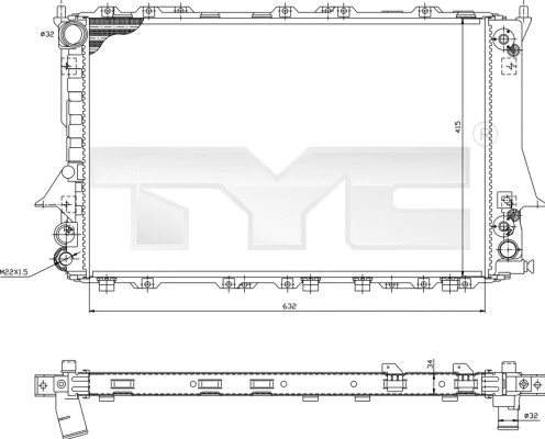 Radiator, engine cooling (702-0029-R)