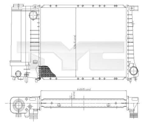 Radiator, engine cooling (703-0003)