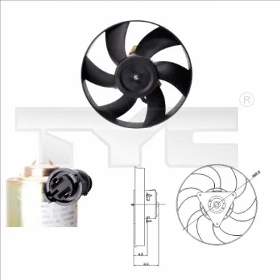 Fan, engine cooling (831-0005)