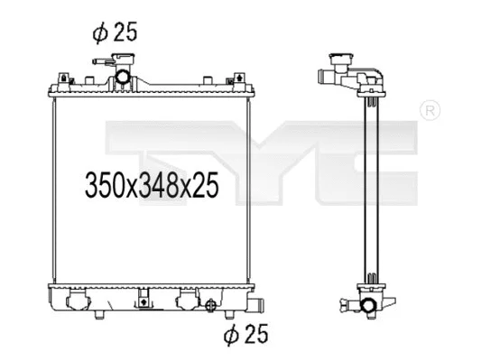 Radiator, engine cooling (735-1002)