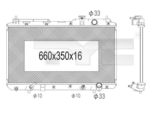 Radiator, engine cooling (712-1005)