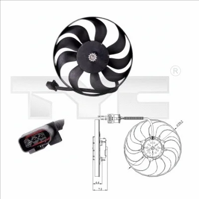 Fan, engine cooling (837-0006)