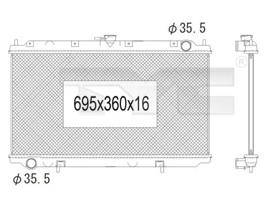 Radiator, engine cooling (724-1009)