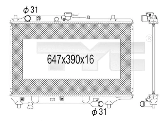 Radiator, engine cooling (720-1009)