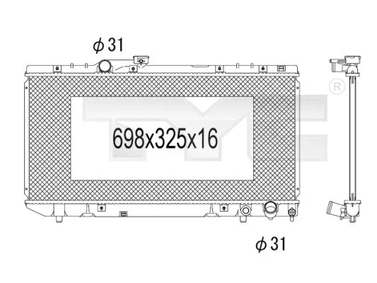 Radiator, engine cooling (736-1004)