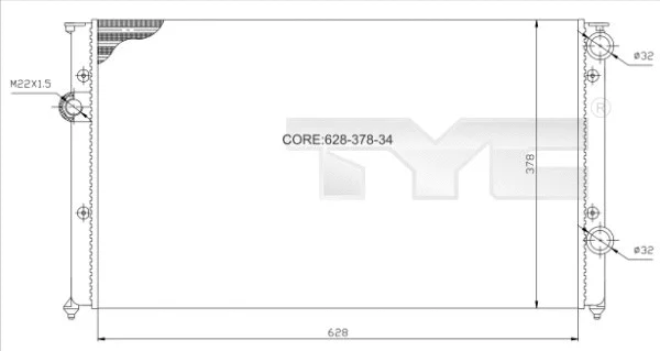 Radiator, engine cooling (737-0026)